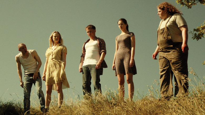 Family on a hill