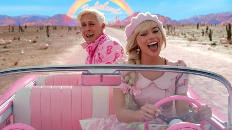 Ken surprising Barbie in Barbie (2023)