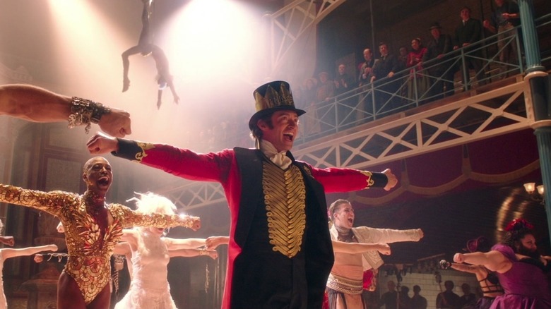 P.T. Barnum performing for the crowd in The Greatest Showman (2017)