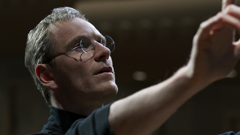 Steve Jobs preparing a presentation