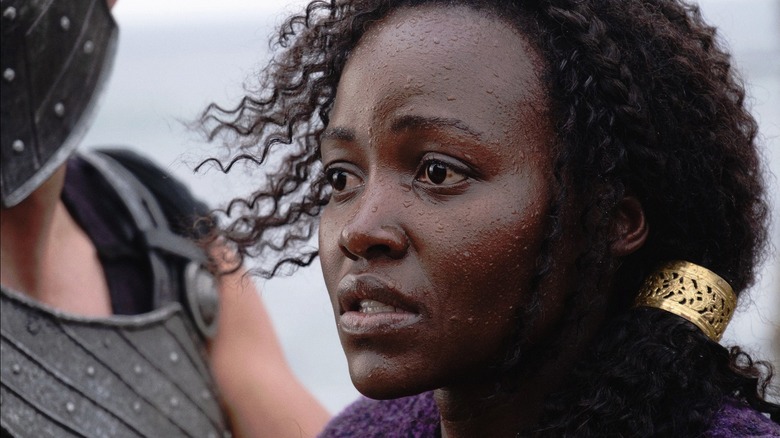 Clytemnestra looking on in fear in The Odyssey (2026)