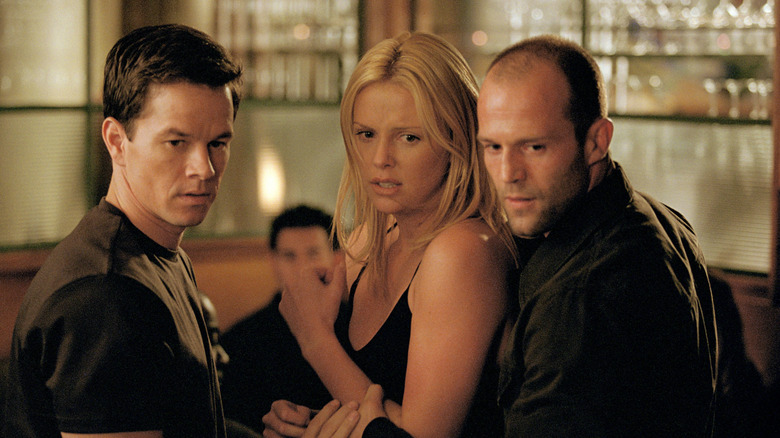 Charlie, Stella, and Rob are shocked by something in "The Italian Job" (2003)