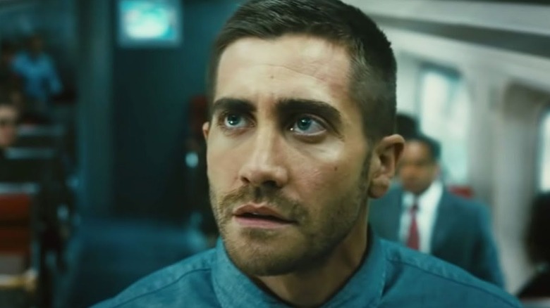 Jake Gyllenhaal stares up shocked
