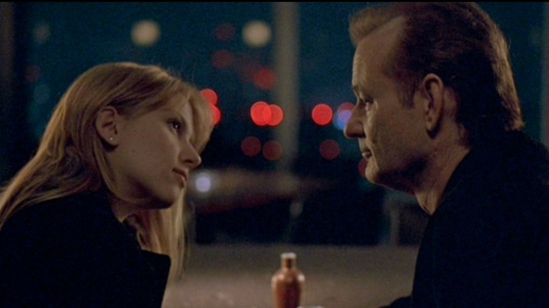 Scarlett Johansson and Bill Murray at table