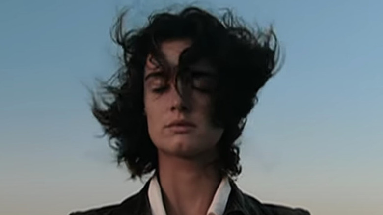 Paz Vega against blue sky