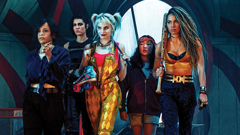 Harley and the Birds of Prey walking all stylish