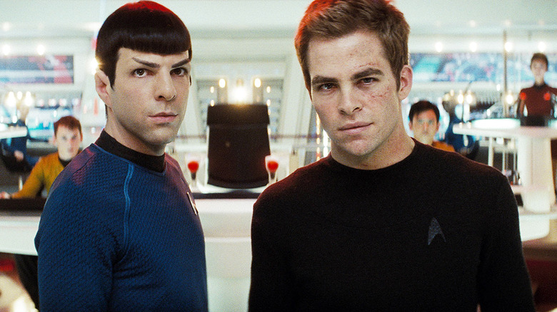 Chris Pine and Zachary Quinto in Star Trek