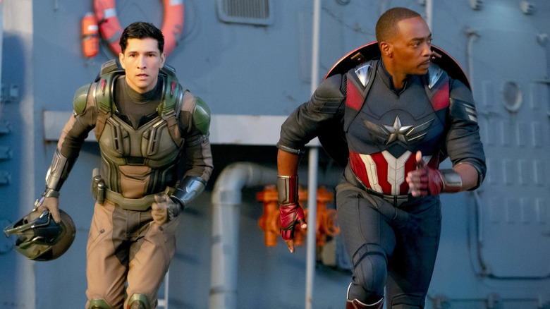 Danny and Sam running in Captain America: Brave New World (2025)