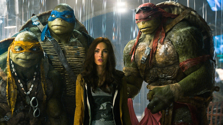 April with the turtles in 2014's Teenage Mutant Ninja Turtles