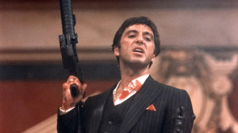 Tony Montana holding gun