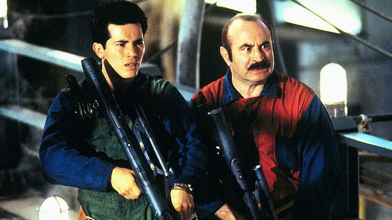Mario and Luigi with guns