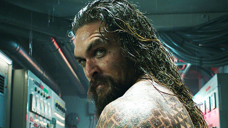 Aquaman looks over shoulder