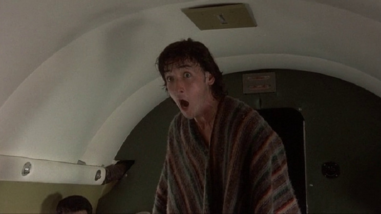 Dan in robe yelling