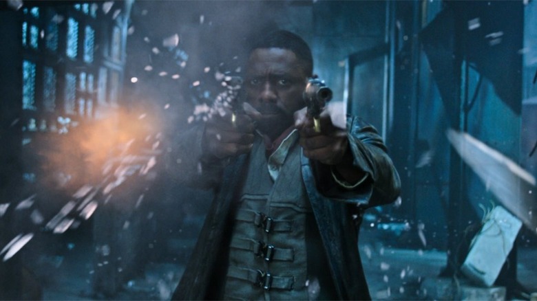 The gunslinger fires guns