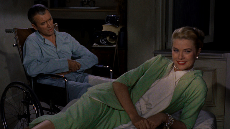 James Stewart and Grace Kelly in Rear Window