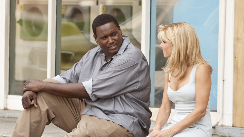 Leigh Anne talks to Michael scene from The Blind Side