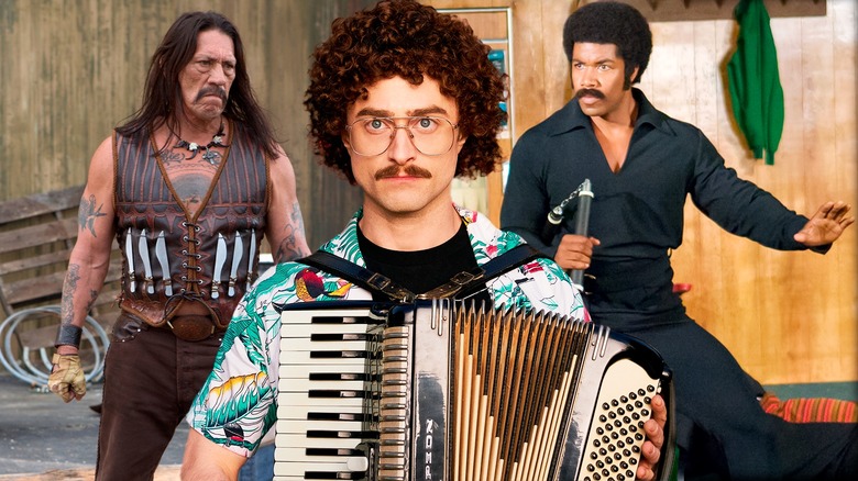 Danny Trejo with Daniel Radcliffe and Richard Pryor