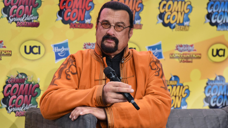 Steaven Seagal in orange robe