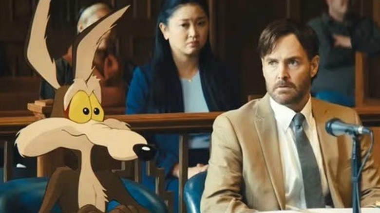 Wile E. Coyote and Will Forte in "Coyote vs. Acme"