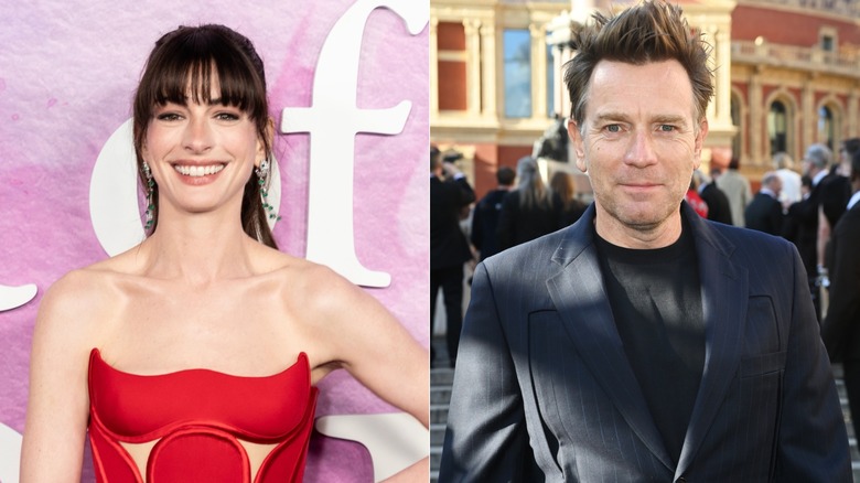 Anne Hathaway (left), Ewan McGregor (right)