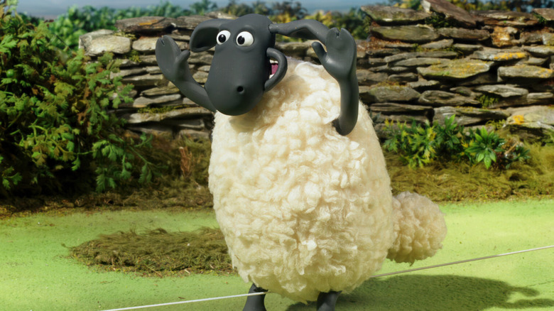 Shaun the Sheep raises his paws