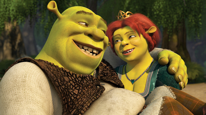 Shrek and Fiona embrace in "Shrek Forever After" (2010)