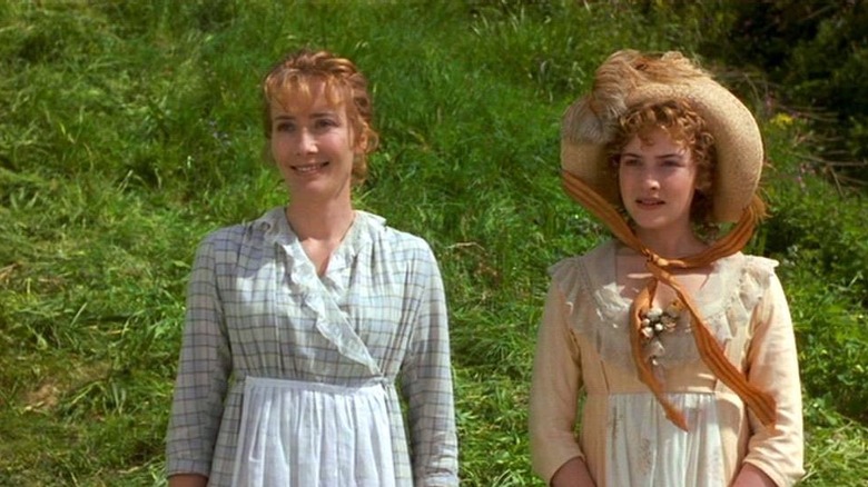 Elinor and Marianne walk outdoors