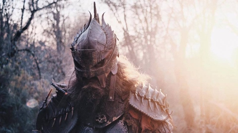 head hunter wearing helmet