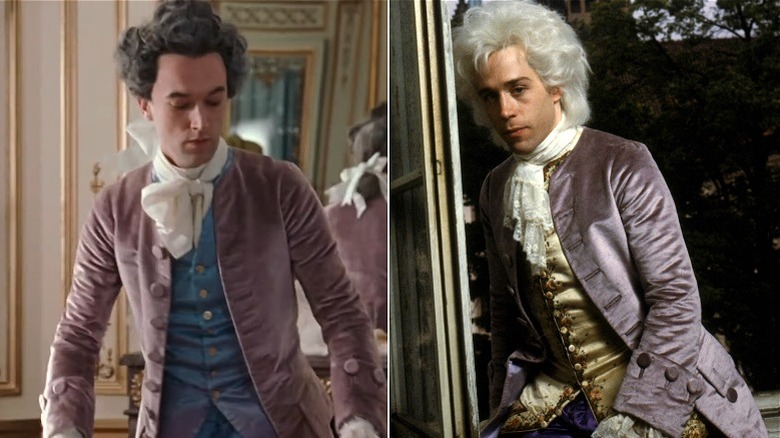 A Marie Antoinette (2005) extra and Mozard in Amadeus (1984) in lilac coats