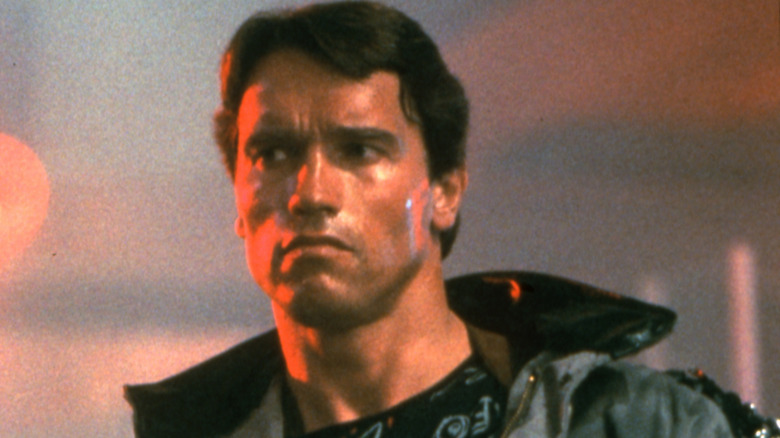 The Terminator stares ahead