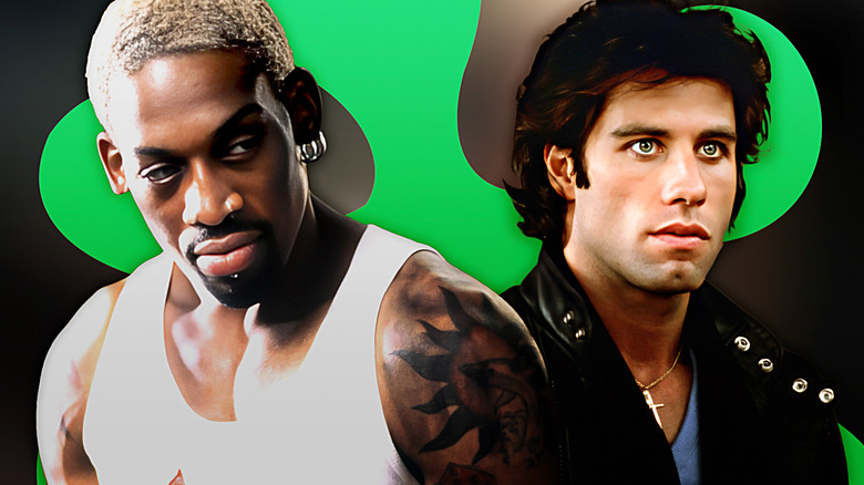 Simon and Tony Manero glowering