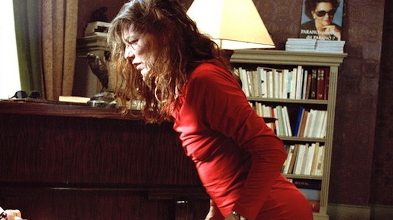 Elizabeth straddles Thomas in study