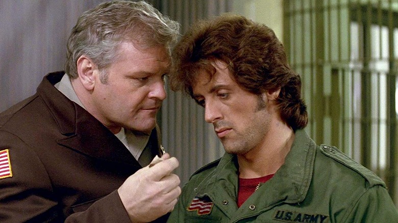 John Rambo flees into the wilderness