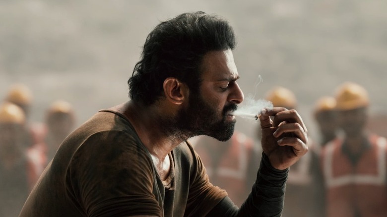 Salaar lighting a cigarette in "Salaar: Part 1 – Ceasefire" (2023)