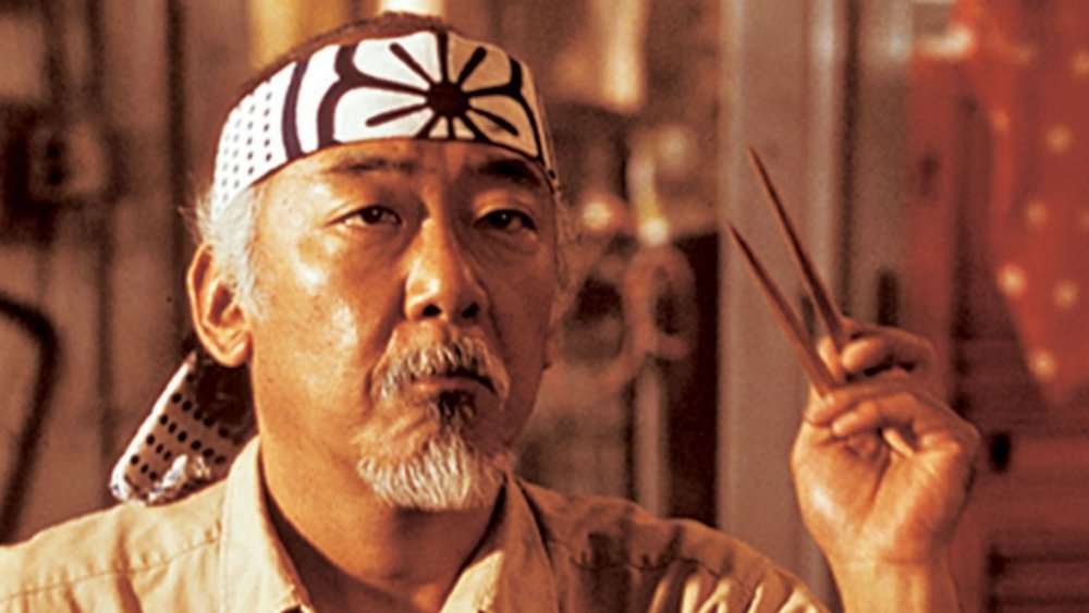 Pat Morita as Mr. Miyagi in The Karate Kid