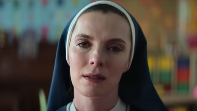 Simone wearing a nun's habit