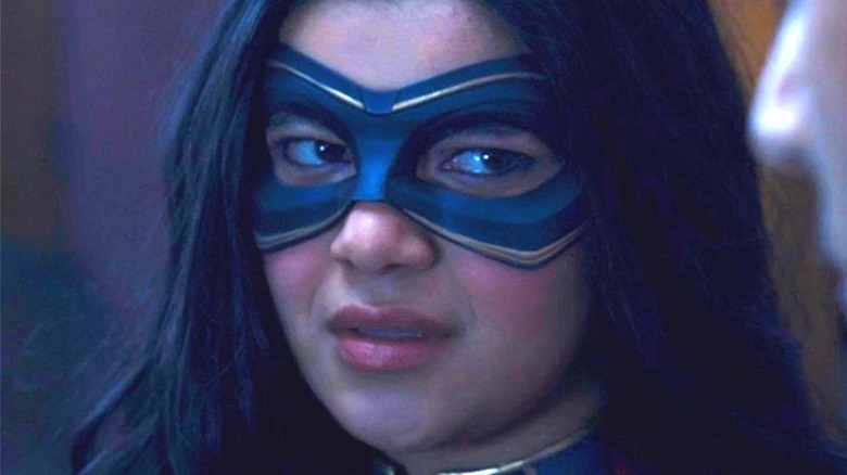 Kamala Khan looking to the left in Ms. Marvel