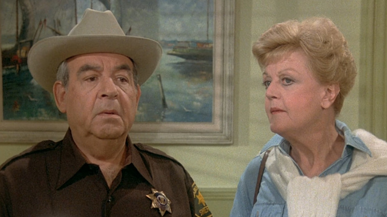 Tom Bosley and Angela Lansbury investigating