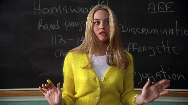 Cher Horowitz speaking in class in Clueless (1995)