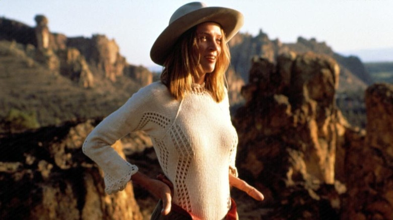 Sissy Hankshaw smiling in "Even Cowgirls Get the Blues" (1993)