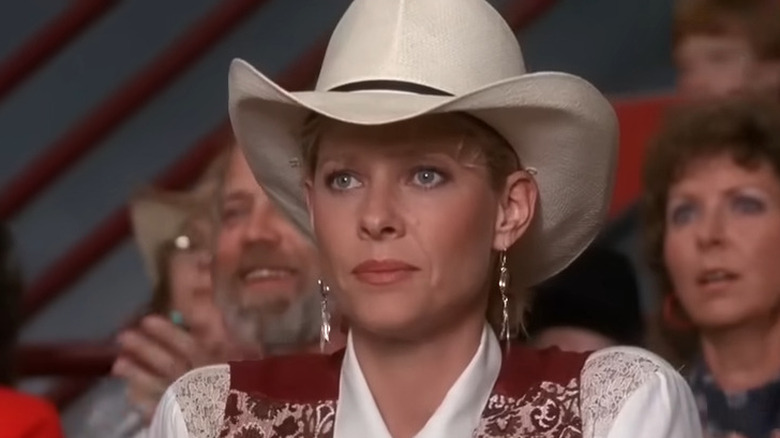 Jolie anxiously watches Dalton perform in "My Heroes Have Always Been Cowboys" (1991)