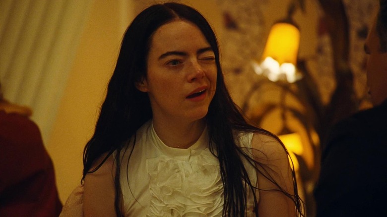 Bella Baxter winking in Poor Things