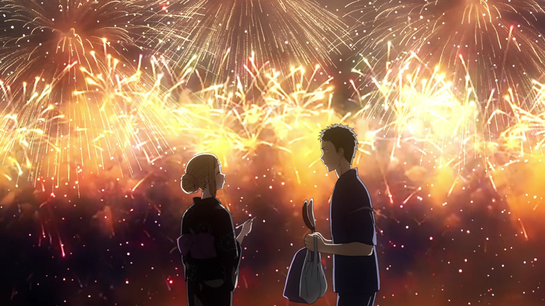Gojo and Marin watch the fireworks