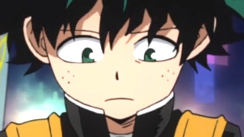 Deku looking sad