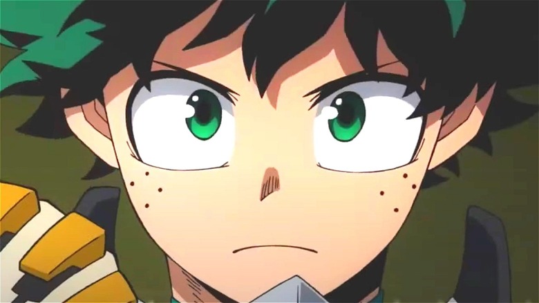 Deku looking on