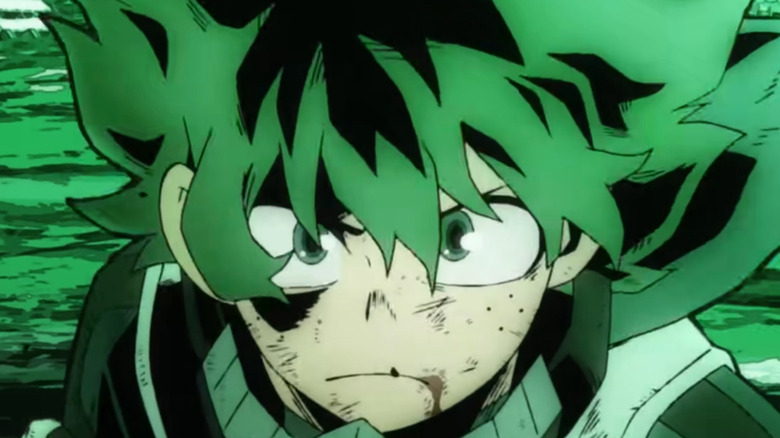 Deku looking determined