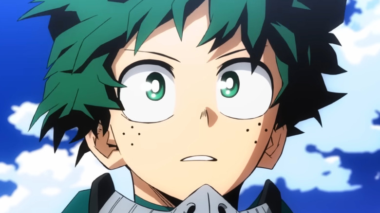 Izuku Midoriya looks on