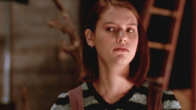 Angela looking upset