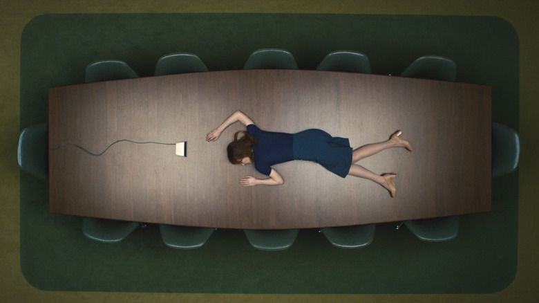 Helly lying on the table unconscious in "Severance" (2022-present)