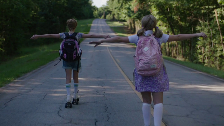 Camille and Amma rollerskating in "Sharp Objects" (2018)